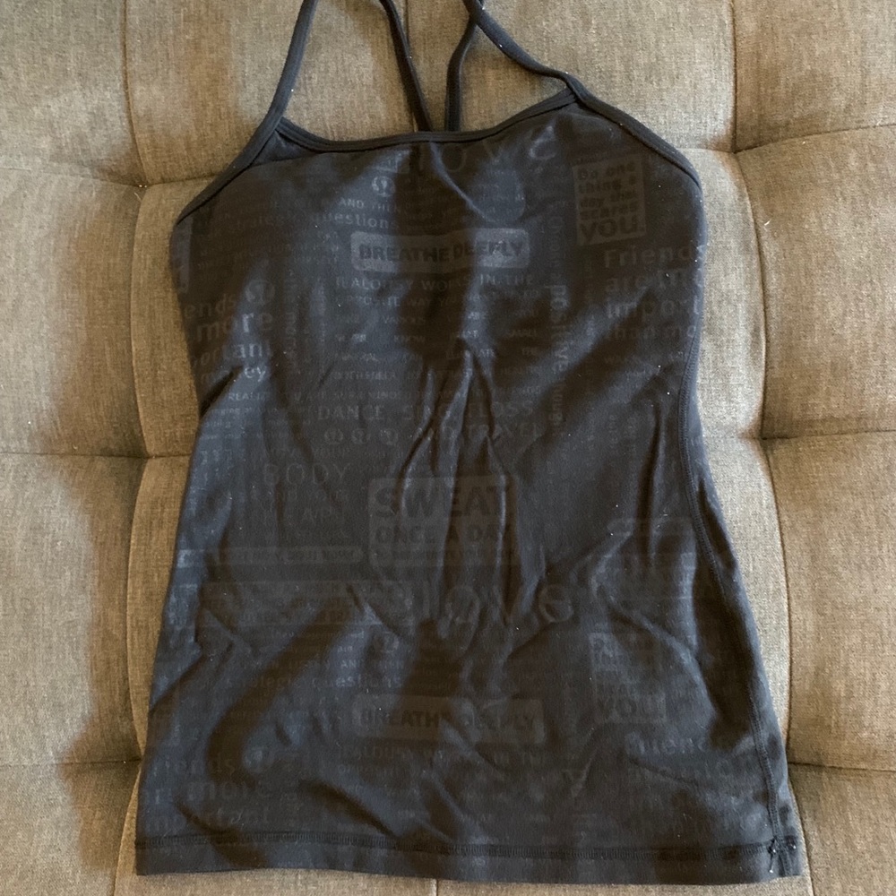 Black lululemon Power Y tank